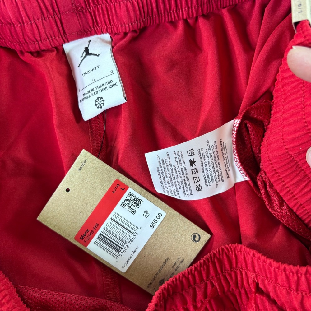 Jordan Sport Diamond Shorts Mens L Red Dri-FIT Athletic FQ2989-688 NWT New - Picture 5 of 10